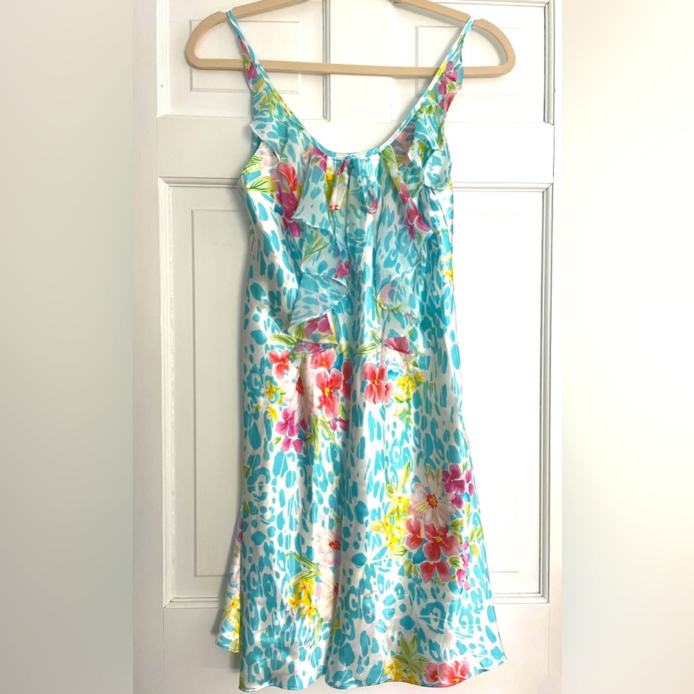 Small Floral Oscar de la Renta Slip Dress